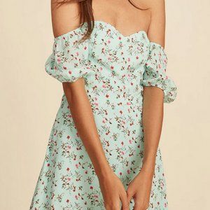 LPA Silk Sweetheart Mini Dress